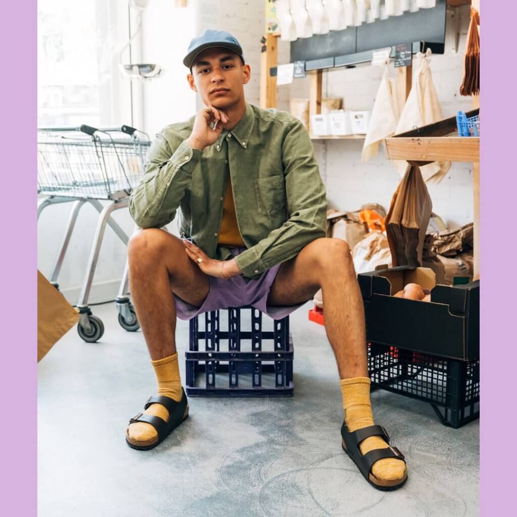 Oi Polloi and Birkenstock shoot model image 1